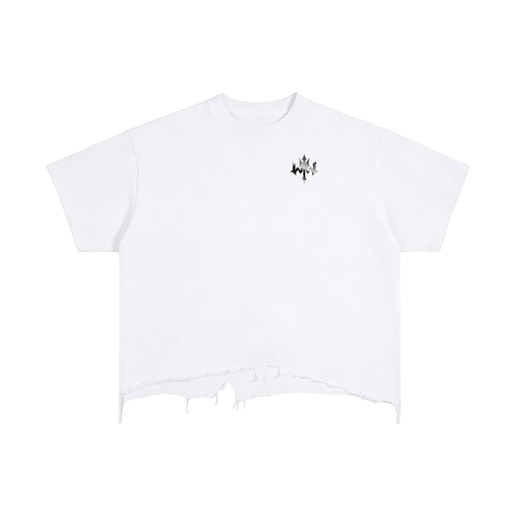 Vintage Wash Boxy Distressed Hem T-Shirt