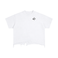 Vintage Wash Boxy Distressed Hem T-Shirt