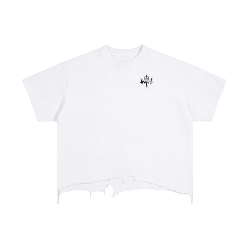 Vintage Wash Boxy Distressed Hem T-Shirt