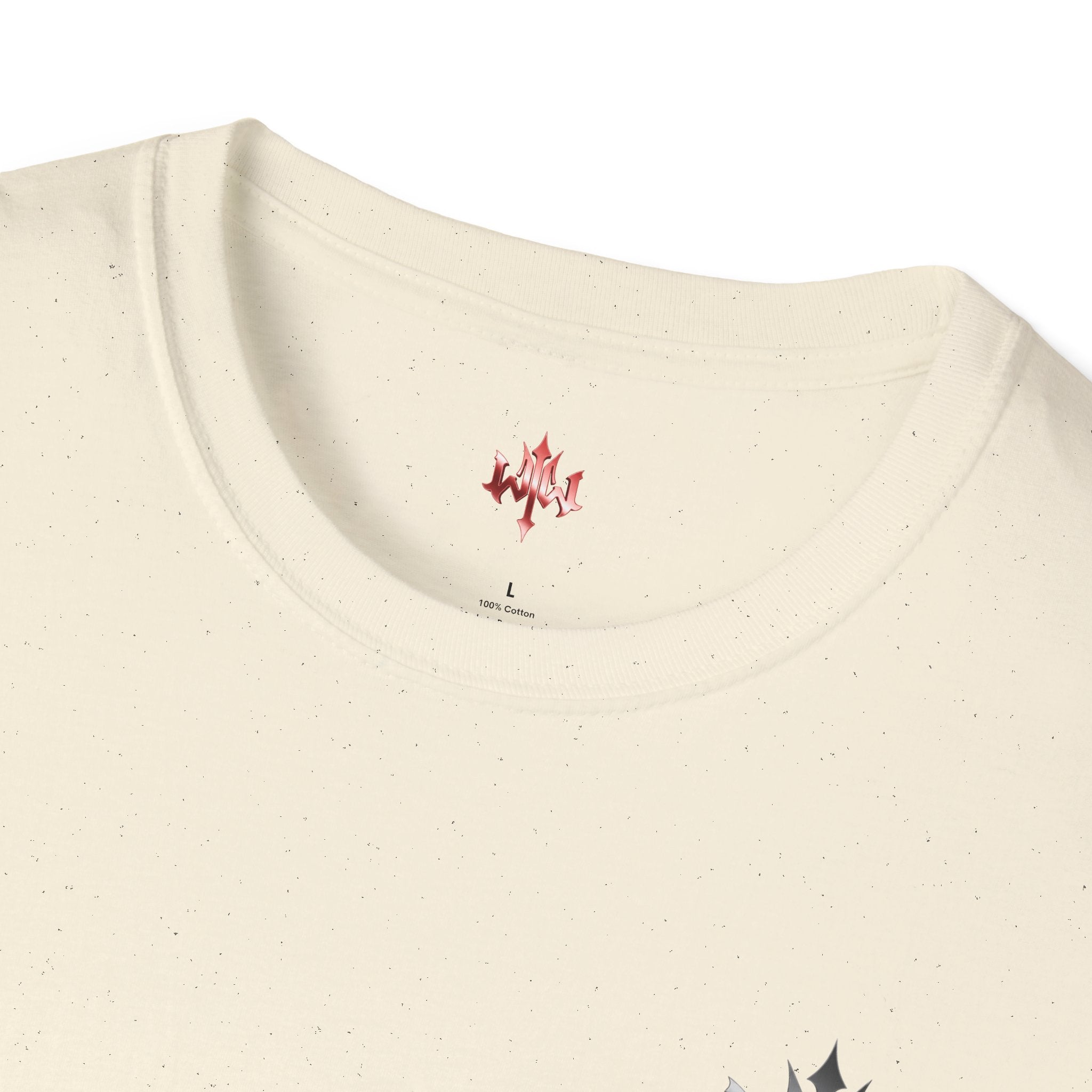 The World Is Withered T-Shirt - Minimal Chest Logo, Gothic Script Back Print