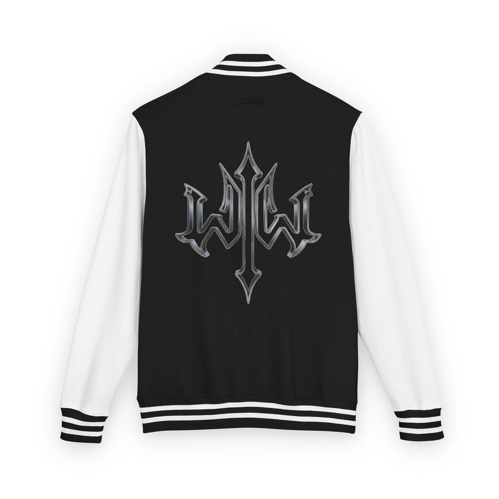 Letterman Jacket — Gothic Cross Emblem Varsity Jacket