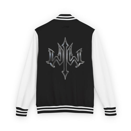 Letterman Jacket — Gothic Cross Emblem Varsity Jacket