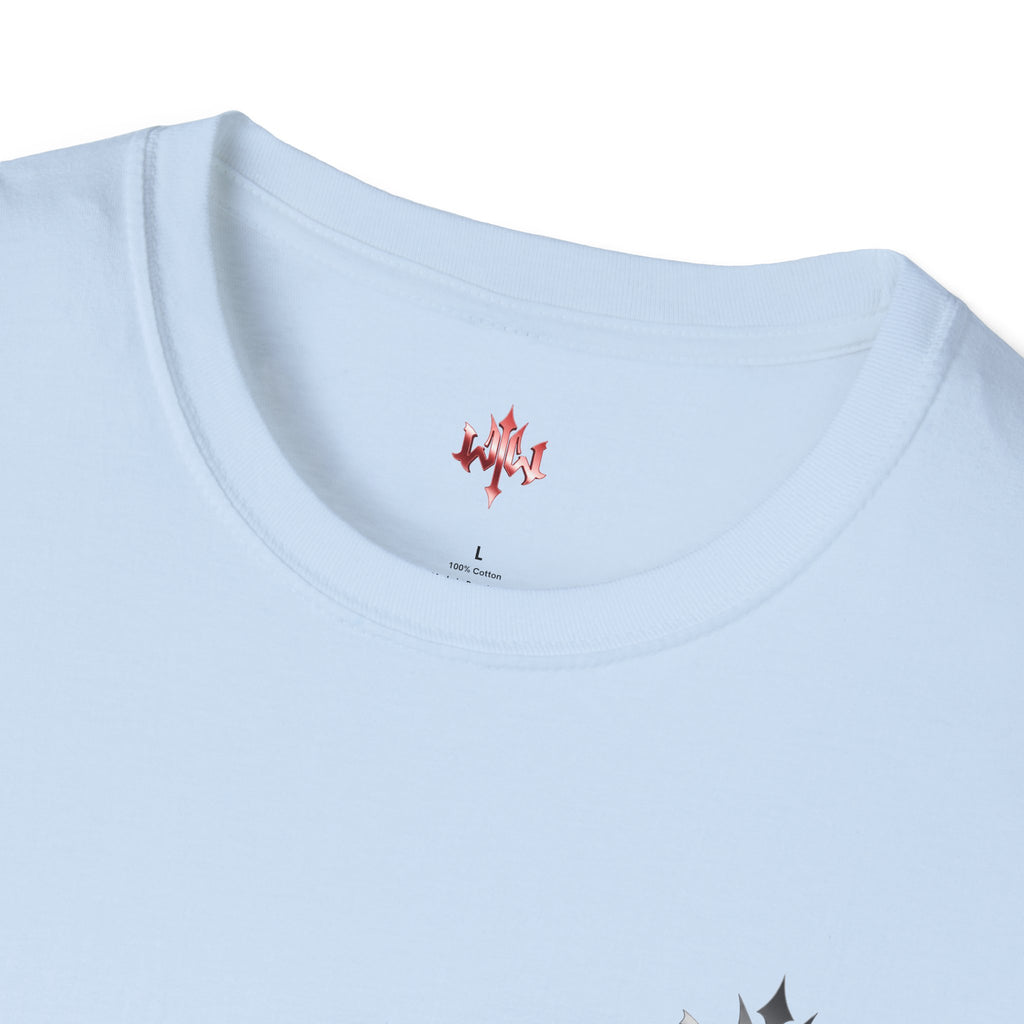 The World Is Withered T-Shirt - Minimal Chest Logo, Gothic Script Back Print