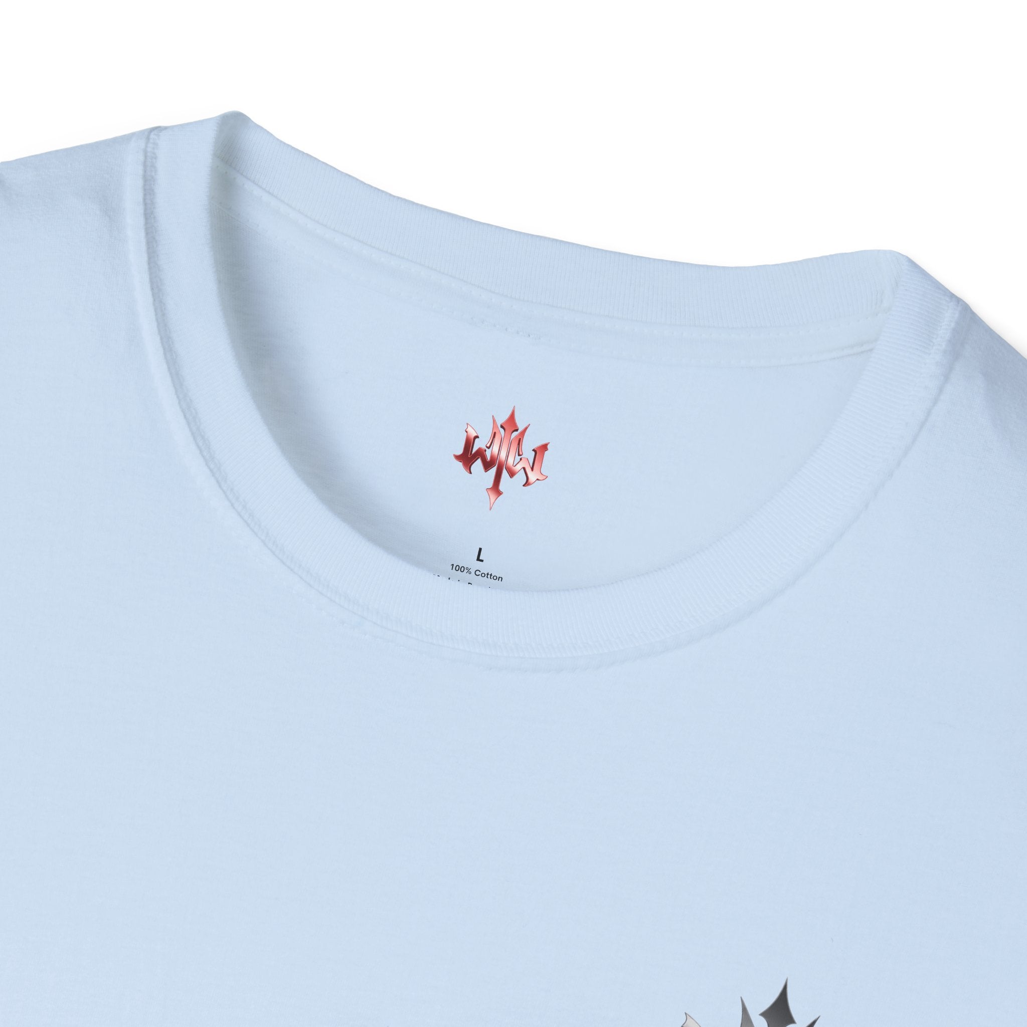 The World Is Withered T-Shirt - Minimal Chest Logo, Gothic Script Back Print