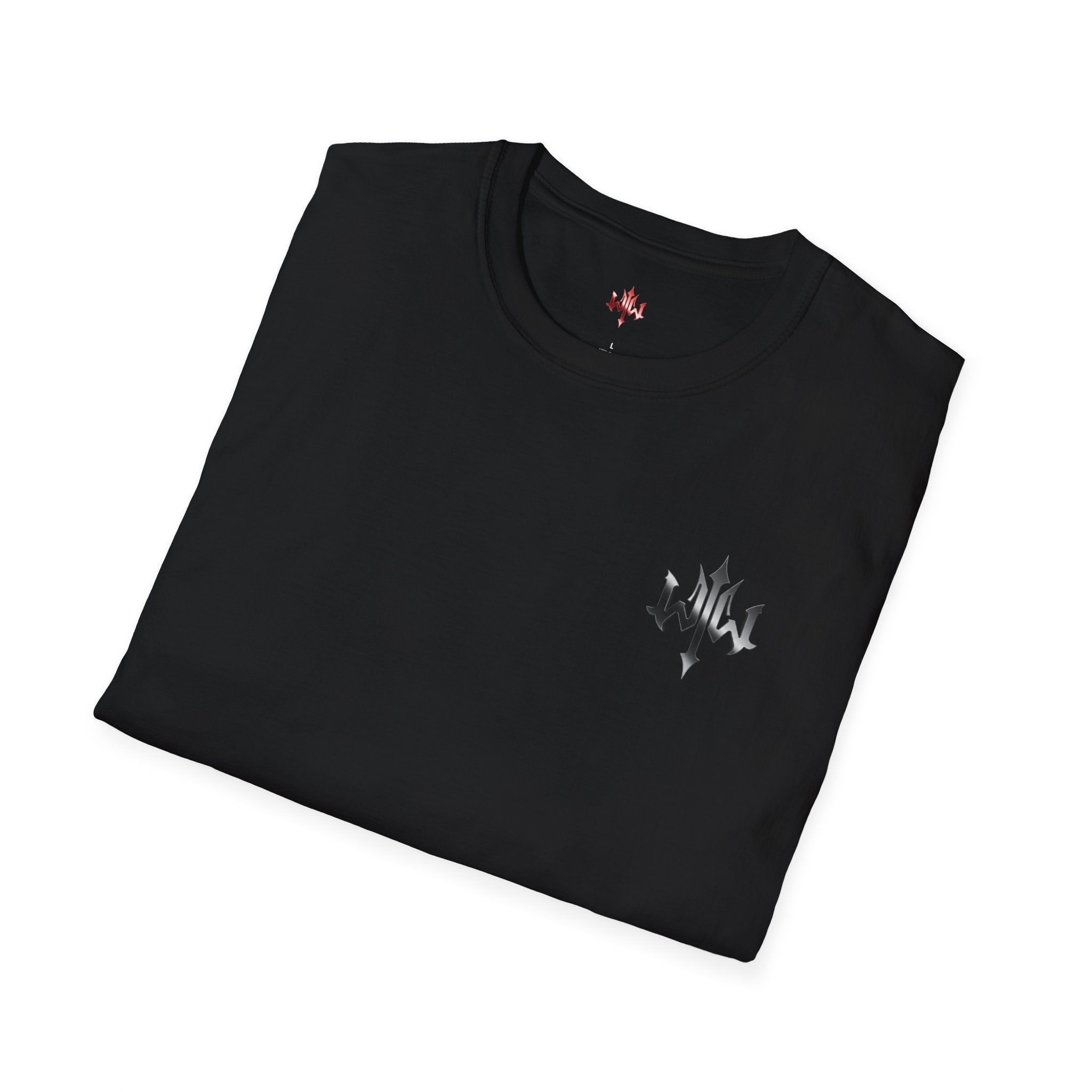 The World Is Withered T-Shirt - Minimal Chest Logo, Gothic Script Back Print