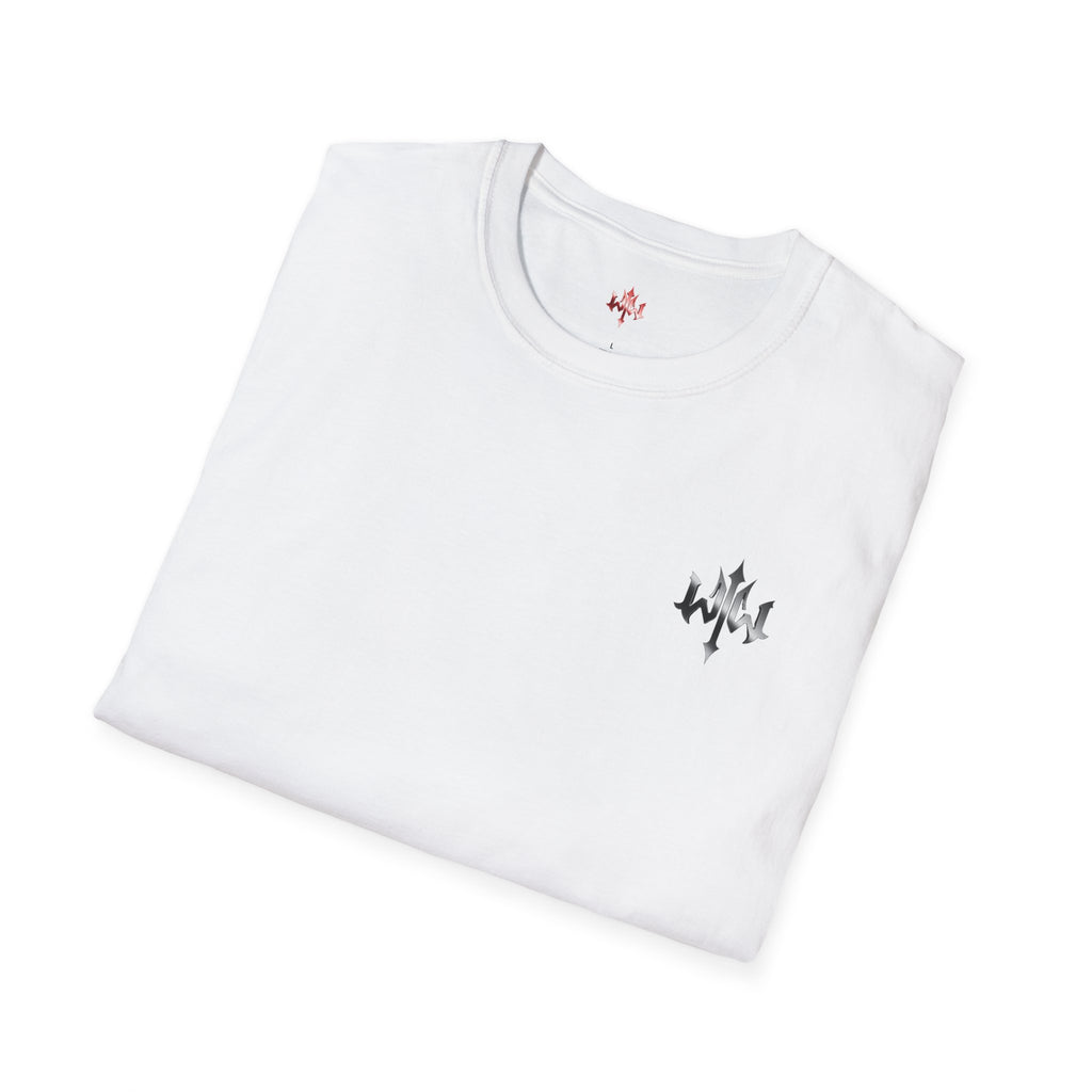 The World Is Withered T-Shirt - Minimal Chest Logo, Gothic Script Back Print
