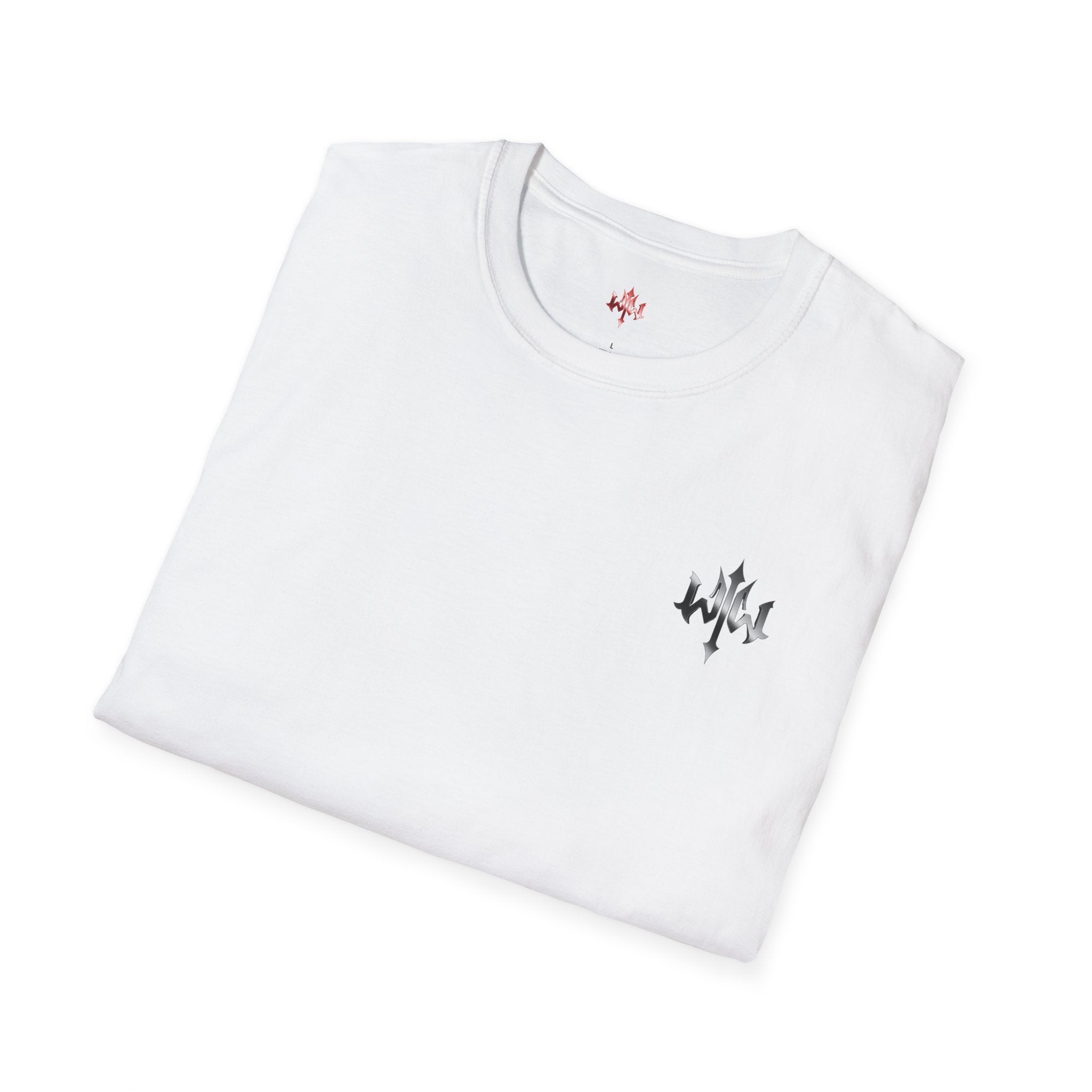 The World Is Withered T-Shirt - Minimal Chest Logo, Gothic Script Back Print