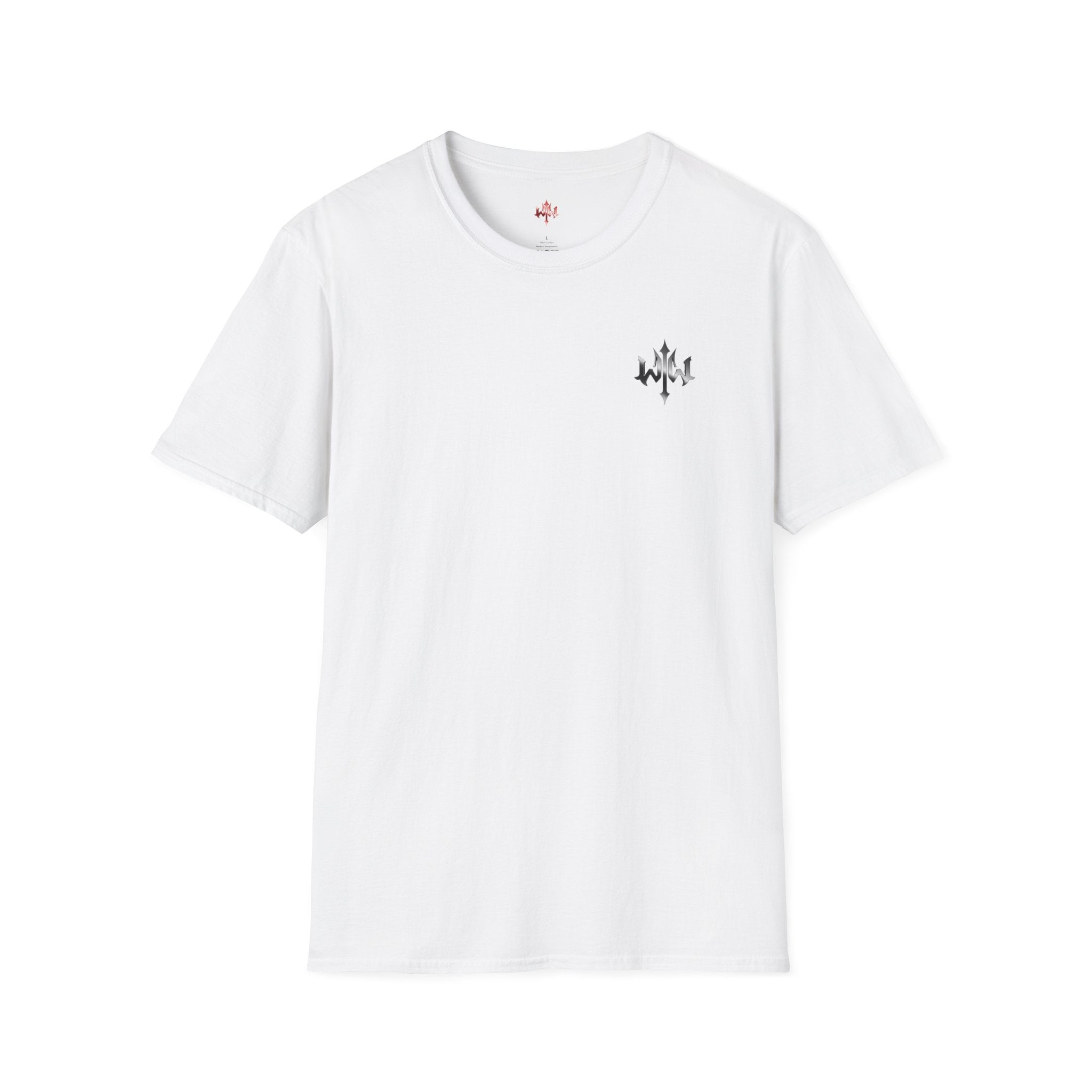 The World Is Withered T-Shirt - Minimal Chest Logo, Gothic Script Back Print