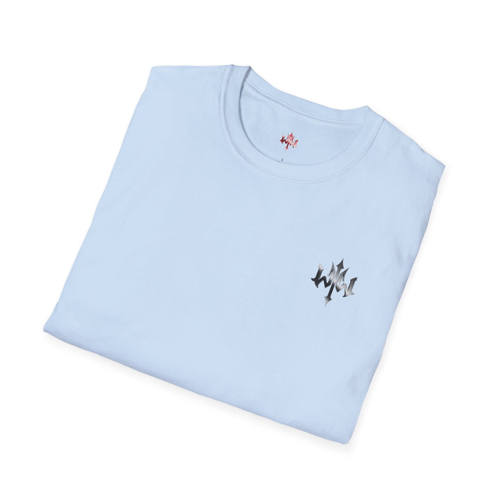 The World Is Withered T-Shirt - Minimal Chest Logo, Gothic Script Back Print