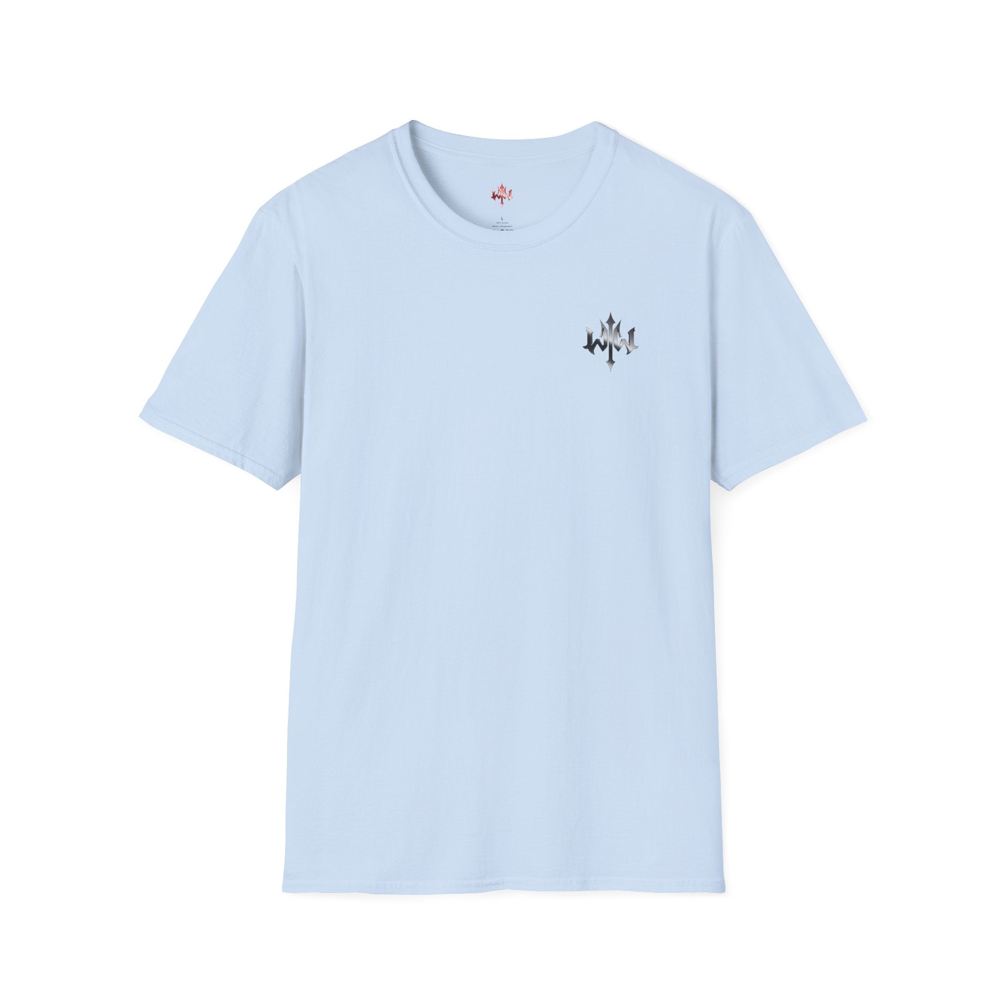 The World Is Withered T-Shirt - Minimal Chest Logo, Gothic Script Back Print